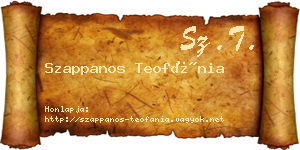 Szappanos Teofánia névjegykártya